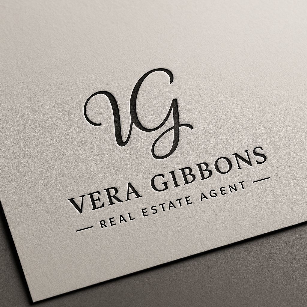 Vera Gibbons Real Estate logo embossed on paper